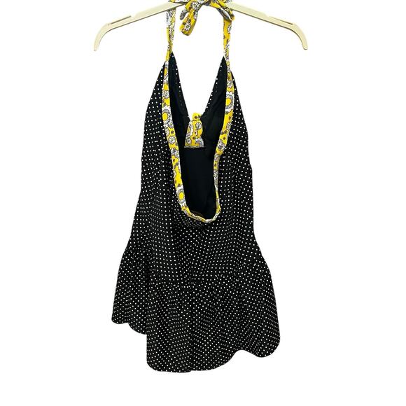 Torrid Polka Dot One Piece Swimsuit 2X Pinup Retro Twee Ruffle Ruched Halter - Picture 5 of 8